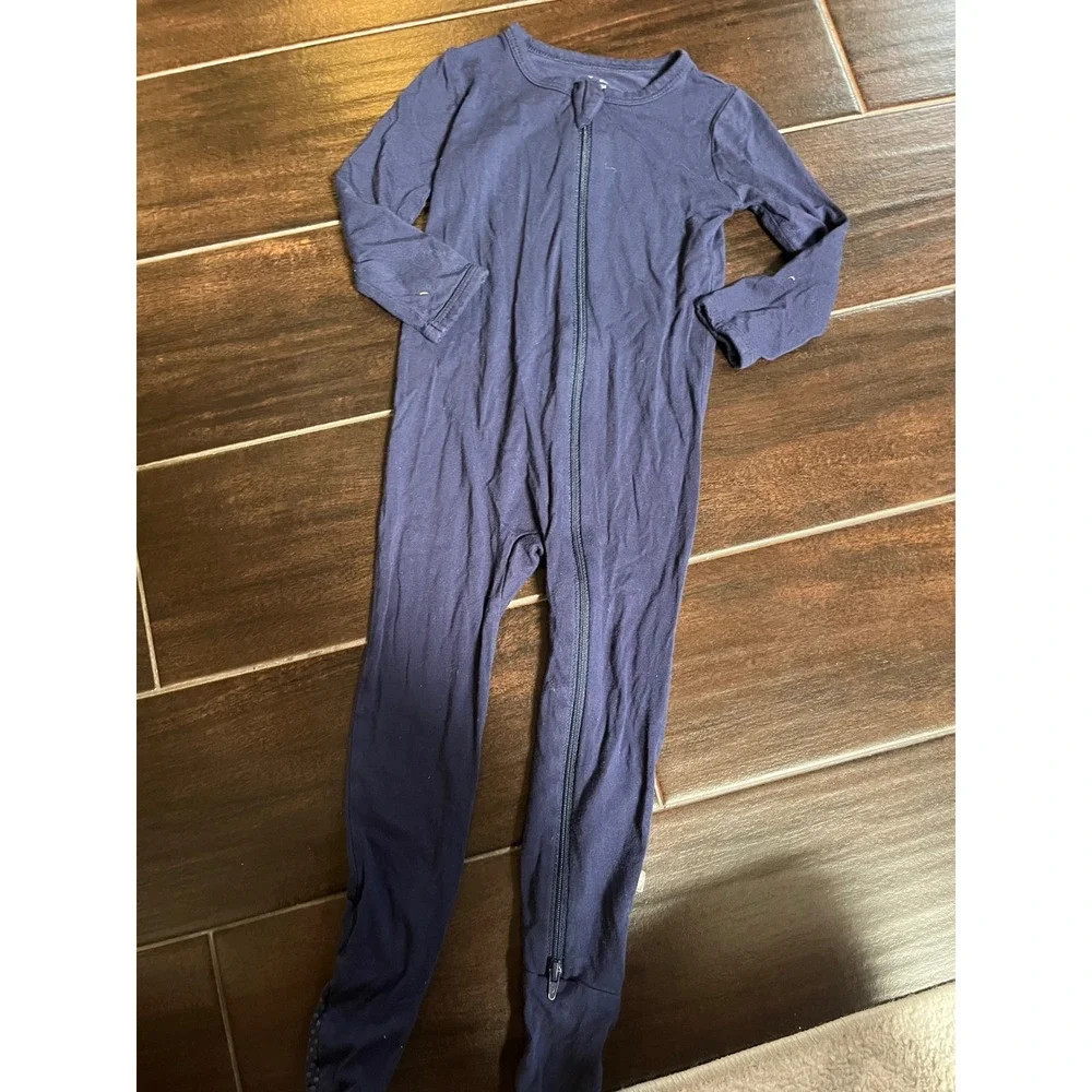 Kyte Baby Bamboo Rayon Zippered Footie Sleeper Navy Blue 18-24 Months